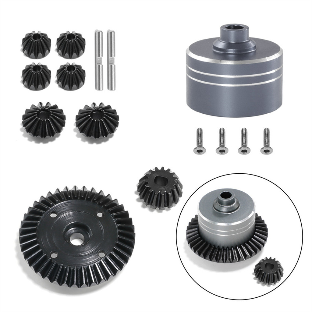โลหะ Differential สําหรับ 1/10 Tamiya TT02 TT02B XV02 กล่องเกียร์เหล็กชุด RC รถอัพเกรด Part