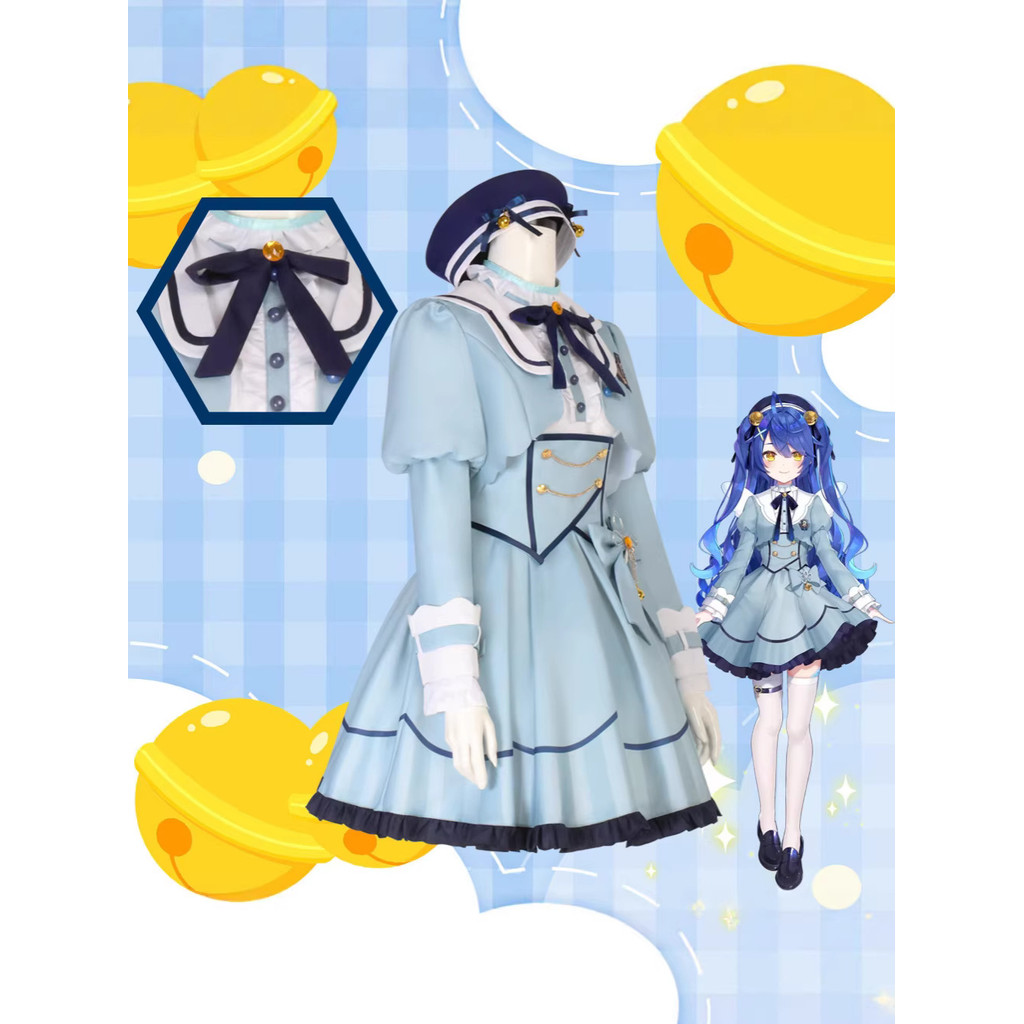 Rainbow Society VTuber Virtual Idol Streamer Cosplay Costume Tengou Shion Cosplay Anime Outfit Full 