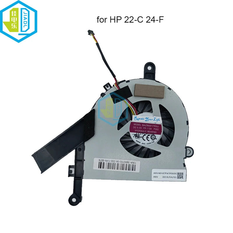โน้ตบุ๊ค CPU Cooling หม้อน้ําพัดลมสําหรับ HP Pavilion 22-C 24-F 22-C0063W คอมพิวเตอร์ Cooler พัดลม 0