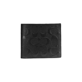 Coach 3 IN 1 Wallet Signature Leather Black | ของแท้ ตรวจสอบโดย SASOM