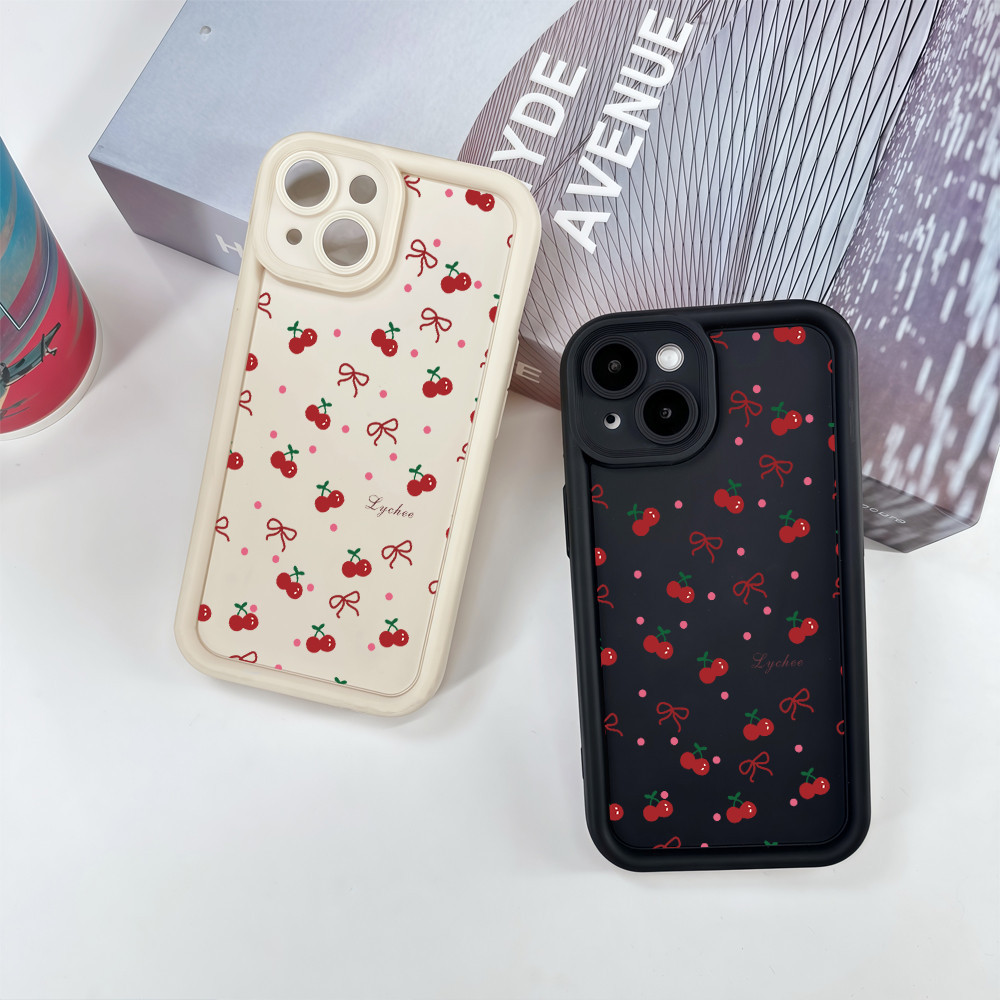 ✨จัดส่งฟรีในพื้นที่✨เคสโทรศัพท์เชอร์รี่ผลไม้สำหรับ iPhone 16 14 15 13 11 6 7 8 plus pro pro max วัสด