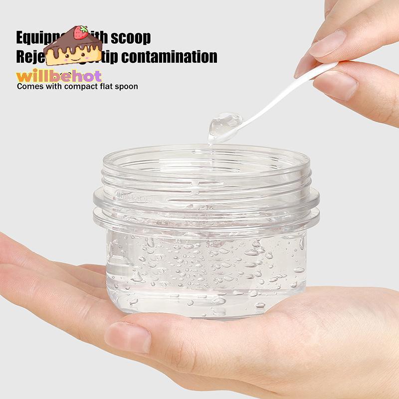 [Willbehot-t] 1pcs 100/150/200/300ml พลาสติกที่ว่างเปล่าโปร่งใสขวดปากกว้างพร้อมฝาปิดเครื่องสําอางแต่