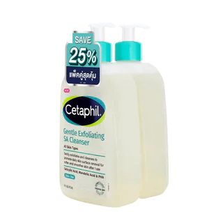 Cetaphil เซตาฟิล เจนเทิล เอ็กซ์ฟอลิเอทติ้ง เอสเอ คลีนเซอร์ 473 มล. แพ็คคู่