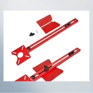 4 in 1 Router วงกลมตัด Jig, เมตริก/นิ้วปรับเจาะ เจาะ Positioner เครื่องมือที่ถอดออกได้อลูมิเนียมอัลลอยด์ตู้ฮาร์ดแวร์