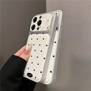 สําหรับ IPhone 17 16 15 14 Plus 13 12 11 Pro Max X XR XS Max Ins หนังน่ารัก Miffy กระต่ายสีขาวลายจุดทุกรอบกันกระแทกเคสโทรศัพท์ปกอ่อน