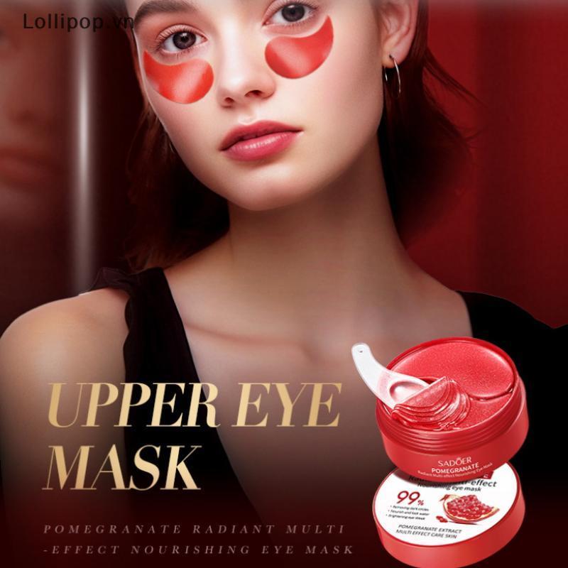 [SEY] 60 ชิ้น SADOER ทับทิมสีแดงคอลลาเจน Eye Mask กระชับ Anti Dark Circles ลบตากระเป๋า Moisturizing 
