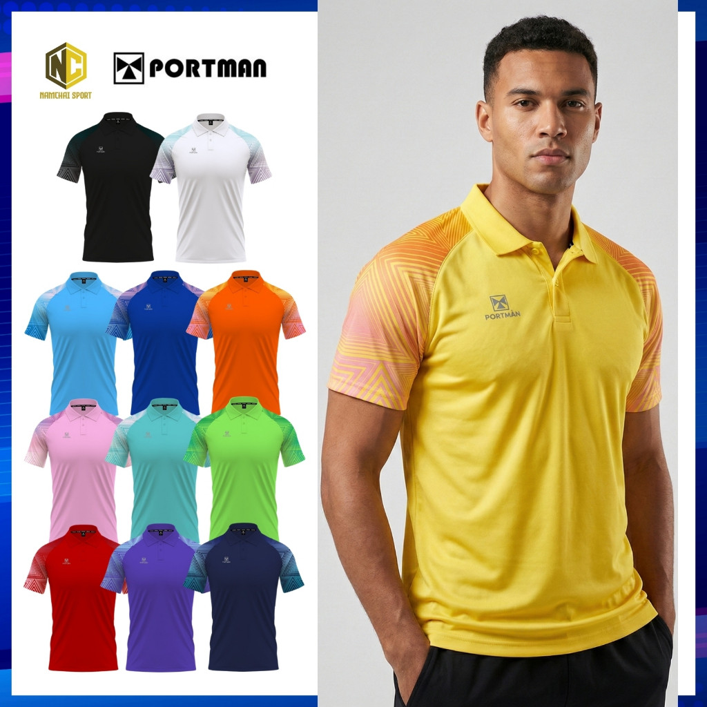PORTMAN PP-01 เสื้อโปโลพิมพ์ลายแขน
