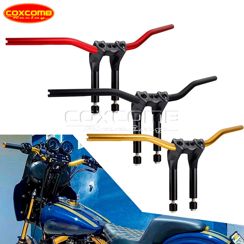 CO Straight / Pullback 25mm Club Thug Style Handlebar with Riser 1" Modular Handle Bar Top Clamp 6" 