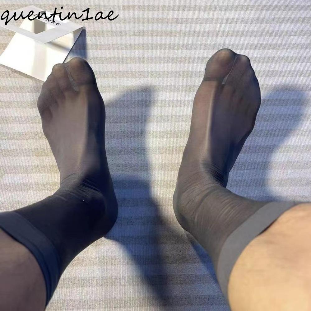 ถุงน่องผู้ชาย QUENTIN1AE 3 คู่ ทำจากผ้าไหมระบายอากาศดี มีความโปร่งใส เหมาะสำหรับฤดูร้อน