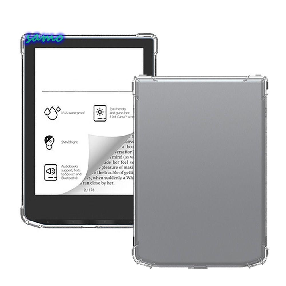 SAMO 6 นิ้ว eReader, Soft TPU PB629/PB634 Funda, ฝาครอบด้านหลังบางเฉียบโปร่งใสสําหรับ Pocketbook Ver