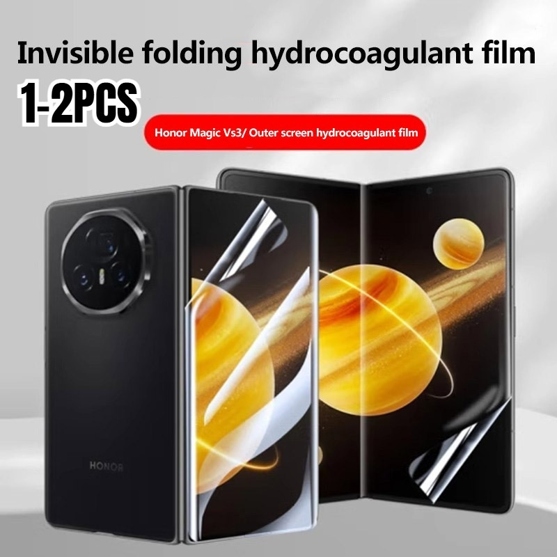 1-2PCS HD Clear Soft Hydrogel ฟิล์มสําหรับ Honor Magic V6 V5 V3 Vs3 Anti-Glare พับโทรศัพท์ป้องกันหน้าจอสําหรับ Honor Magic Vs Ultimate V2 Vs2 RSR V ด้านหลังด้านหน้าฟิล์มนุ่ม