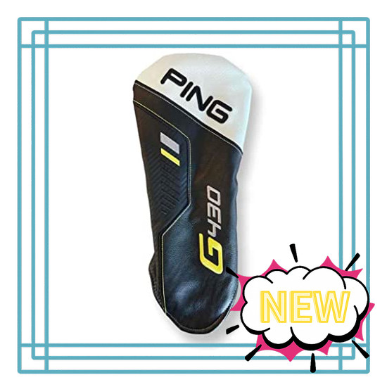 PING G430 Driver Leather Headcover Black/White