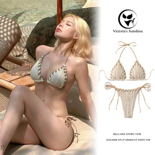 😍ชุดว่ายน้ำบิกินี่ 👙 รุ่นใหม่ bikini set ดีไซน์เชือกผูกข้าง …