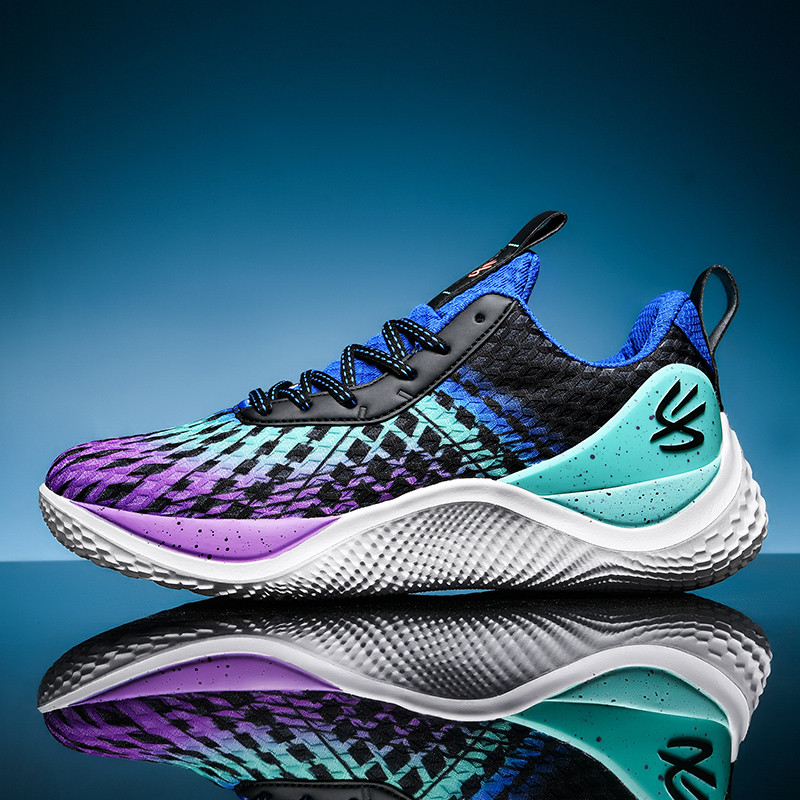 Curry 10 รองเท้าบาสเก็ตบอลผู้ชายผู้หญิง Shock-Absorbing คาร์บอนรองเท้าผ้าใบตาข่าย Real Combat ระงับก