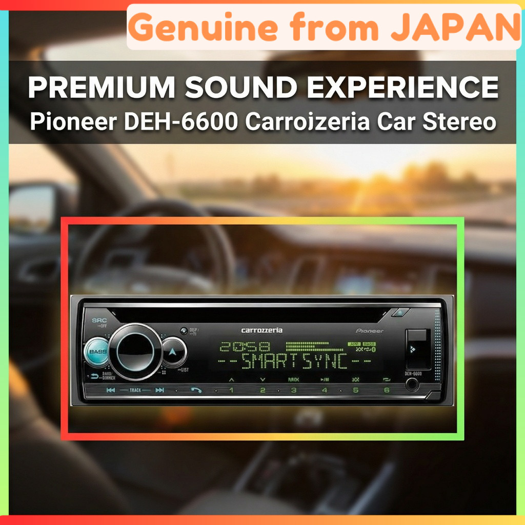 Pioneer Car Stereo OriginalDEH-6600 Carrozzeria Car Stereo 1DIN Bluetooth CD USB DSP