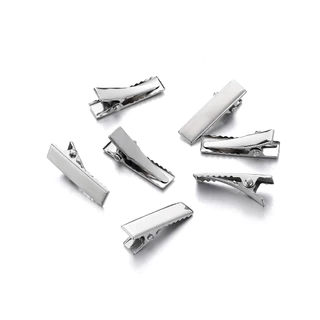 20ชิ้น กิ๊บปากเป็ด 30-98mm กิ๊บปากจระเข้ สีเงิน อะไหล่กิ๊บ DIY สำหรับทำกิ๊บติดผม แฮนด์เมด