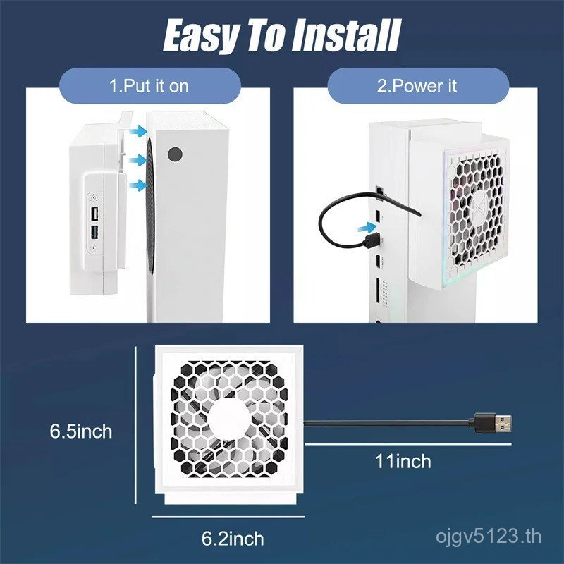 LED พัดลมระบายความร้อนบรรยากาศแสง 3 เกียร์ปรับ 5V 2.4A คอนโซลพัดลม 7 โหมดแสงอุปกรณ์เสริมสําหรับเล่นเ