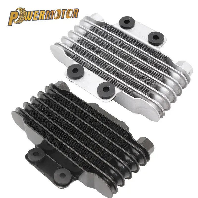 น้ํามัน Cooler หม้อน้ํารถจักรยานยนต์เครื่องยนต์ Cooling Universal 85ML 125 250 CC Pit Bike Dirt Bike