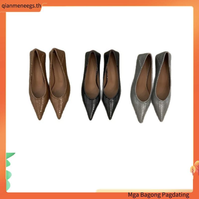 รองเท้าส้นสูงชี้นิ้วแบบ.krish.fashion สำหรับผู้หญิงไซต์ใหญ่ 34-41