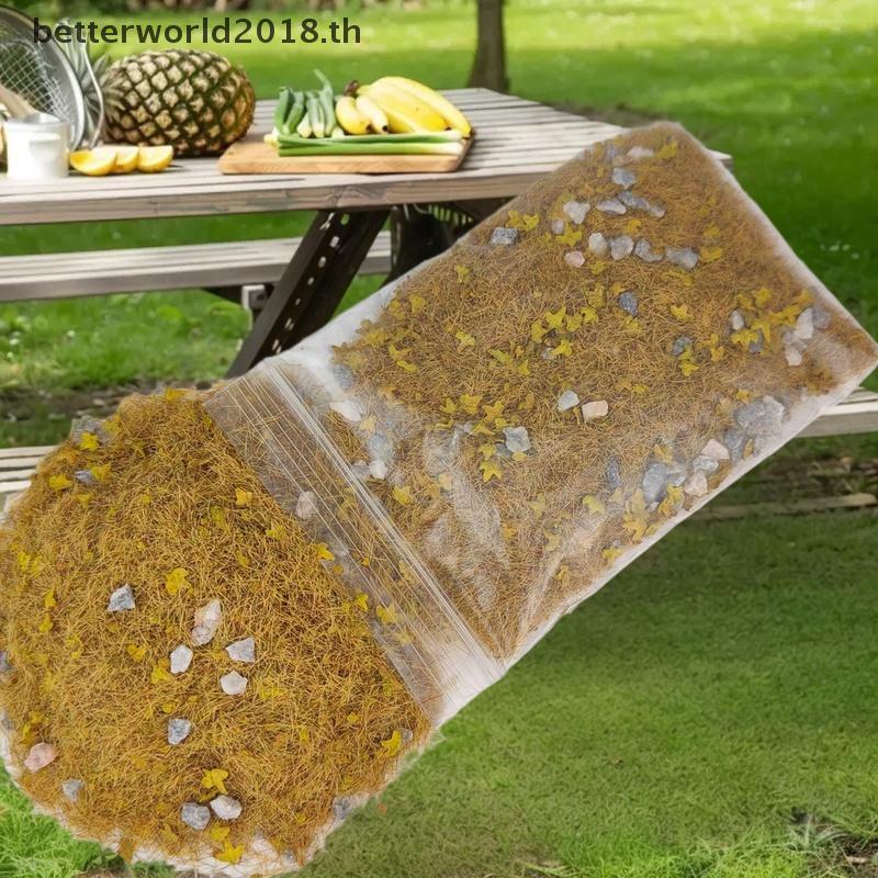 [bet] 30 กรัม/ถุงโต๊ะทรายสนามหญ้าจําลองเค้าโครงภูมิทัศน์ขนาดเล็กพร้อมการปลูกผักหินรุ่น DIY ผสมผงหญ้า