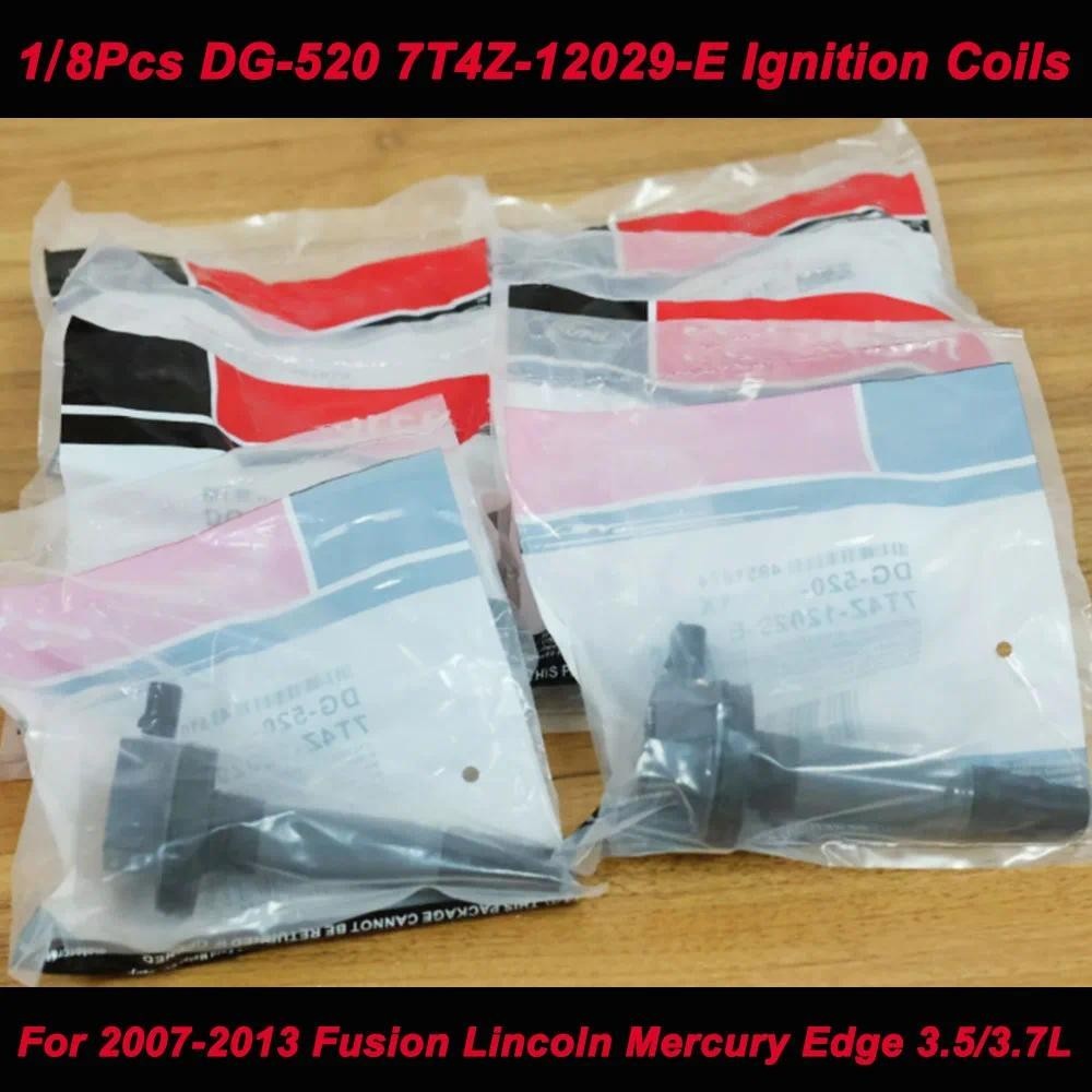 1/8PCS DG520 DG-520 คอยล์จุดระเบิด 7T4Z-12029-E 7T4Z12029E สําหรับ Mazda 2007-2013 Lincoln Mercury E