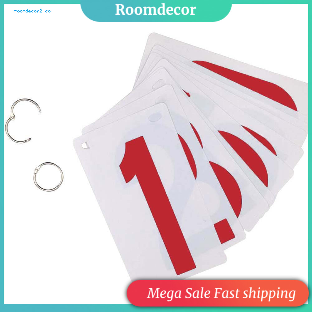 <roomdecor> 0-9 Score Number School Sports Competition Digit Scoreboard Replacement Cards