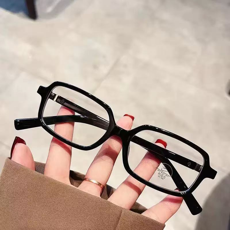 แว่นตาอ่านหนังสือทรงสี่เหลี่ยม Tortoiseshell สําหรับอาวุโส กรอบสี่เหลี่ยมปรับผิว