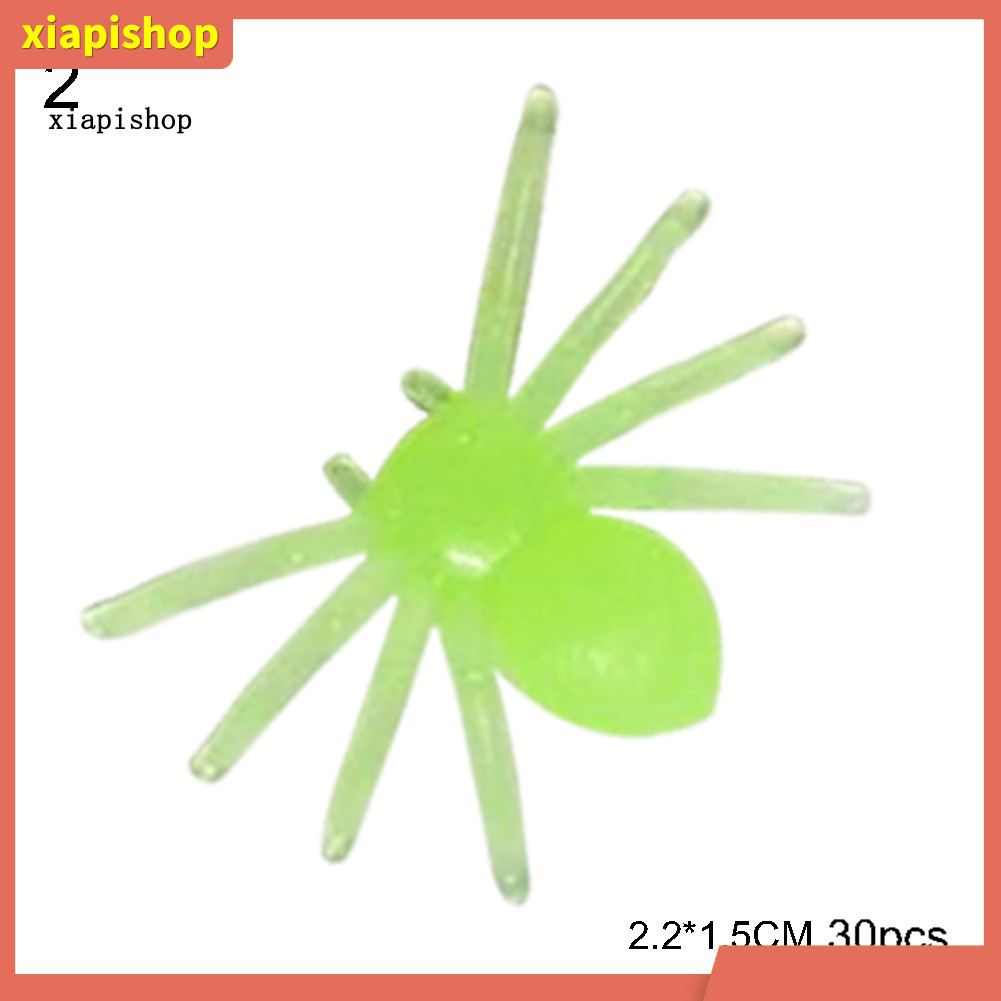 XPS 30 ชิ้น/เซ็ตพลาสติกสมจริง Mini Spider ของเล่นปาร์ตี้ฮาโลวีน Prop ตกแต่ง