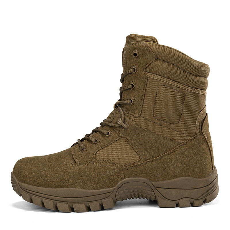 High-Top Training Boots Hiking Combat Tactical Boots Special Forces Cowhide Outdoor Desert Tactical 