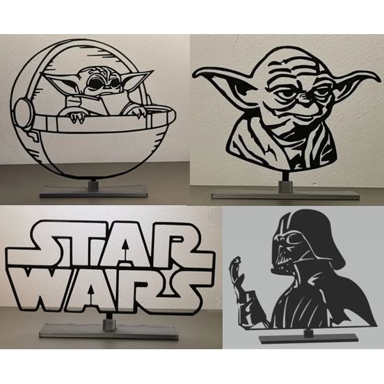 Star Wars Yoda BabyYoda Dark Vader Star Wars โต๊ะทํางานจอแสดงผลห้องสํานักงาน