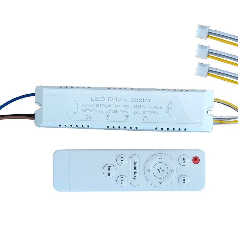 รีโมทคอนโทรลอินฟราเรด LED แหล่งจ่ายไฟ 220V Dimable คงที่ LED Driver 30-50Wx6 300W 40-60Wx6 360W Tran