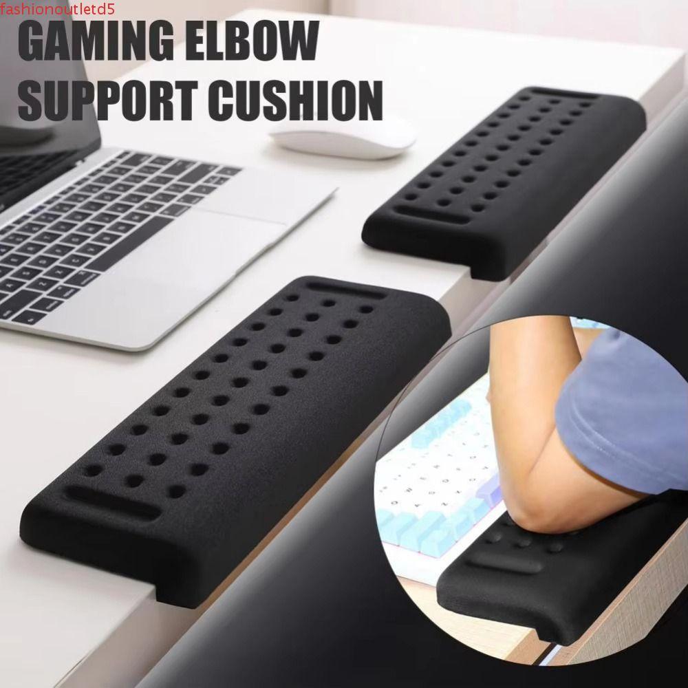QUAKE 1 PC โต๊ะข้อศอก Pad, Ergonomic Black Elbow Support Padding, WRIST Rest Pad เบาะนุ่มสายรัดข้อมือ L-Shaped ลื่นเบาะผ่อนคลายข้อมือ