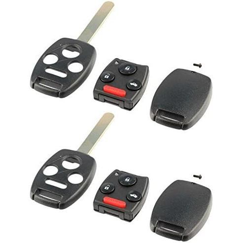 Key Fob Keyless Entry Remote Shell Case & Pad เหมาะกับ Honda Accord Civic Pilot (KR55WK49308, MLBHLI