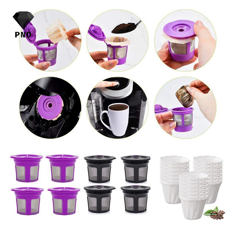 PND กระดาษทิ้งกระดาษกรองกาแฟสําหรับ Keurig Reusable K ถ้วยสําหรับเครื่องชงกาแฟ Keurig Universal Fit 