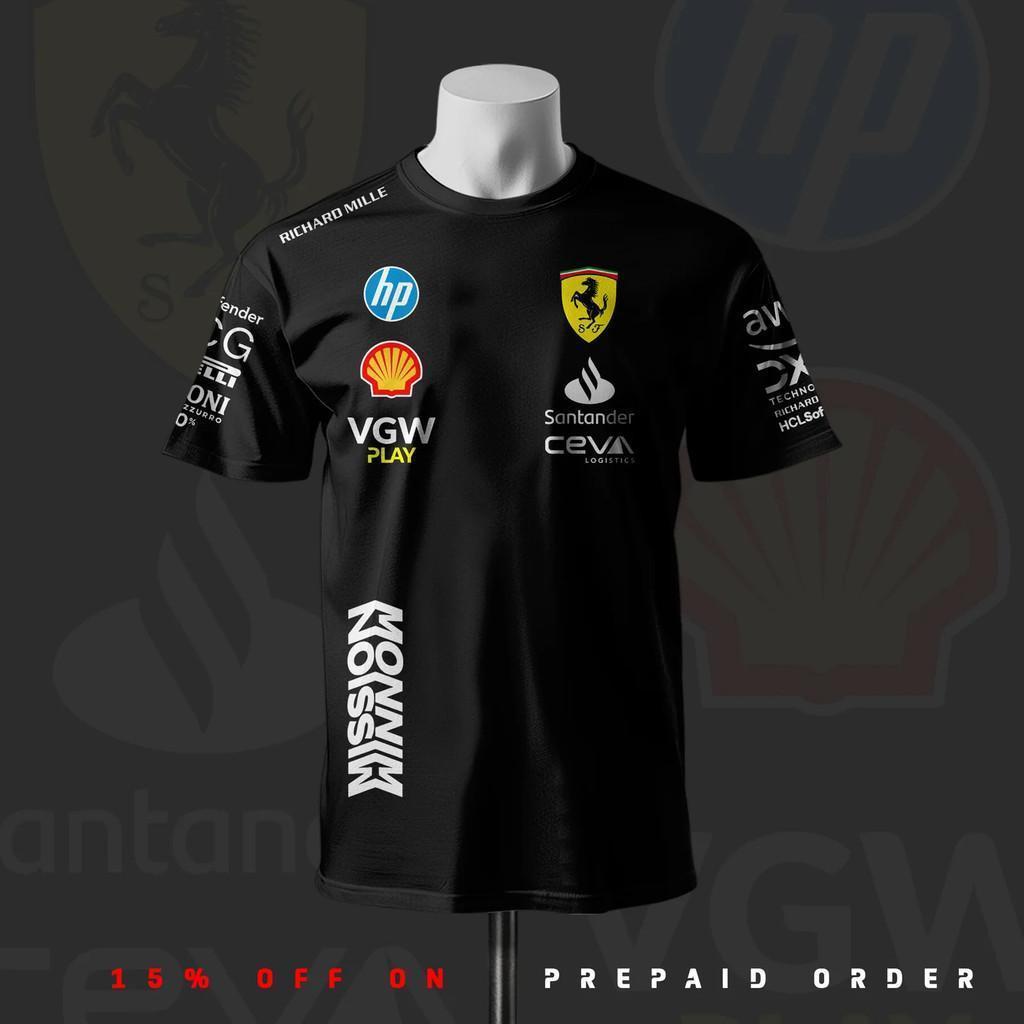 เสื้อยืดสีแดง Lewis Hamilton ลายพิเศษจากทีม F1