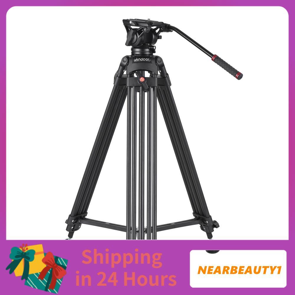 Nearbeauty1 Nearbeauty1 Andoer D1801 ขาตั้งกล้องถ่ายภาพมืออาชีพขาตั้งอลูมิเนียมอัลลอยด์ 360 ° Panora