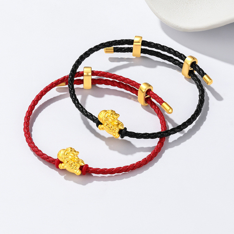 Gold Pure Gold 999 Zodiac Horse Transfer Bead ทันที Rich Lucky Pony