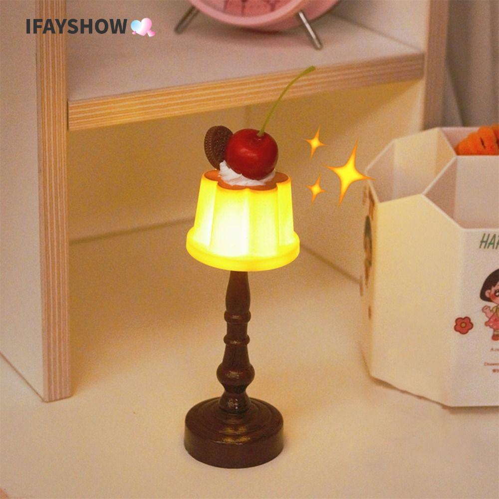 IFAYSHOW โคมไฟกลางคืน LED, ของขวัญไฟกลางคืนขนาดเล็ก, พุดดิ้งน่ารักบรรยากาศสร้างสรรค์ไฟนอนห้องนอน