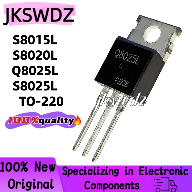 1-5PCS 100% ใหม่ S8015L S8020L S8025L Q8025L TO-220 ทรานซิสเตอร์อิงประวัติศาสตร์ทิศทางเดียว