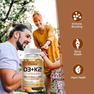 ผลิตภัณฑ์เสริมอาหาร Daitea วิตามิน D3+K2 – ​​เพิ่มความหนาแน่นของกระดูก รักษาความยืดหยุ่นของเรือเลือด และสมดุล ระบบภูมิคุ้มกัน