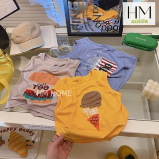 เสื้อแขนกุดเด็ก เสื้อเด็กแฟชั่นซัมเมอร์ เสื้อลำลองลายการ์ตูนน่ารัก