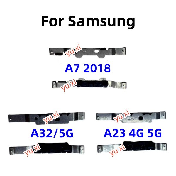 สําหรับ Samsung Galaxy A7 2018 A750F A32 5G A23 4G 5G ปุ่มด้านข้าง Key Bracket พร้อมตะขอเหล็กสนับสนุนคงที่บนคลิปกุญแจอะไหล่ซ่อม yuxi