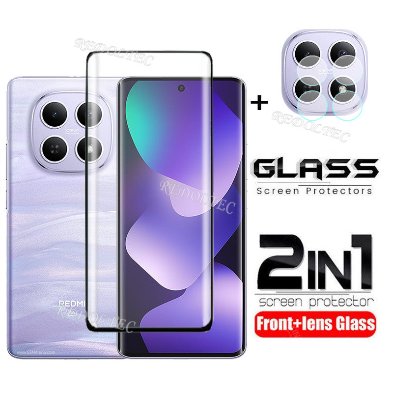 Redmi Note 15 15 Pro 15 Pro+ 5G 4G ฟิล์มกระจกนิรภัย 2in1 พร้อมเลนส์กล้อง คลุมเต็มจอ