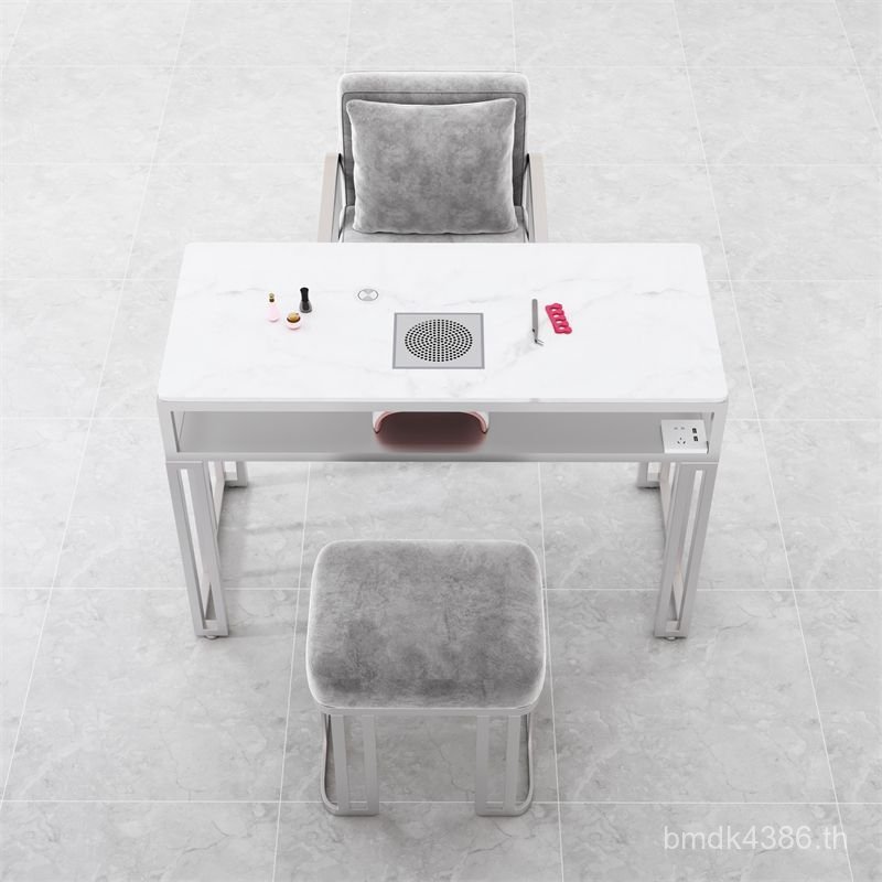 Double Silver Influencer เครื่องดูดฝุ่นตาราง High-Power เล็บ Shop ชุดสามสไตล์นอร์ดิกเดี่ยวเล็บโต๊ะเก