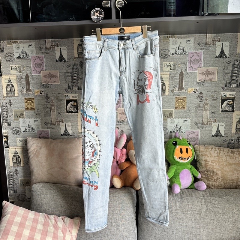 Amiri Zig Zag Art Patch 2022 Skinny Jeans