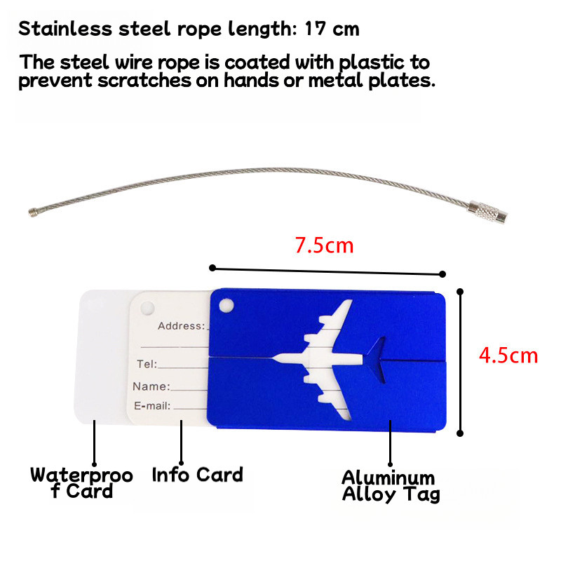 โลหะ / แท็กกระเป๋าเดินทาง / กระเป๋าขึ้นเครื่อง / รูปทรงเครื่องบิน / ป้ายกระเป๋าตรวจสอบ-飞机牌3012 - รูปที่ 5