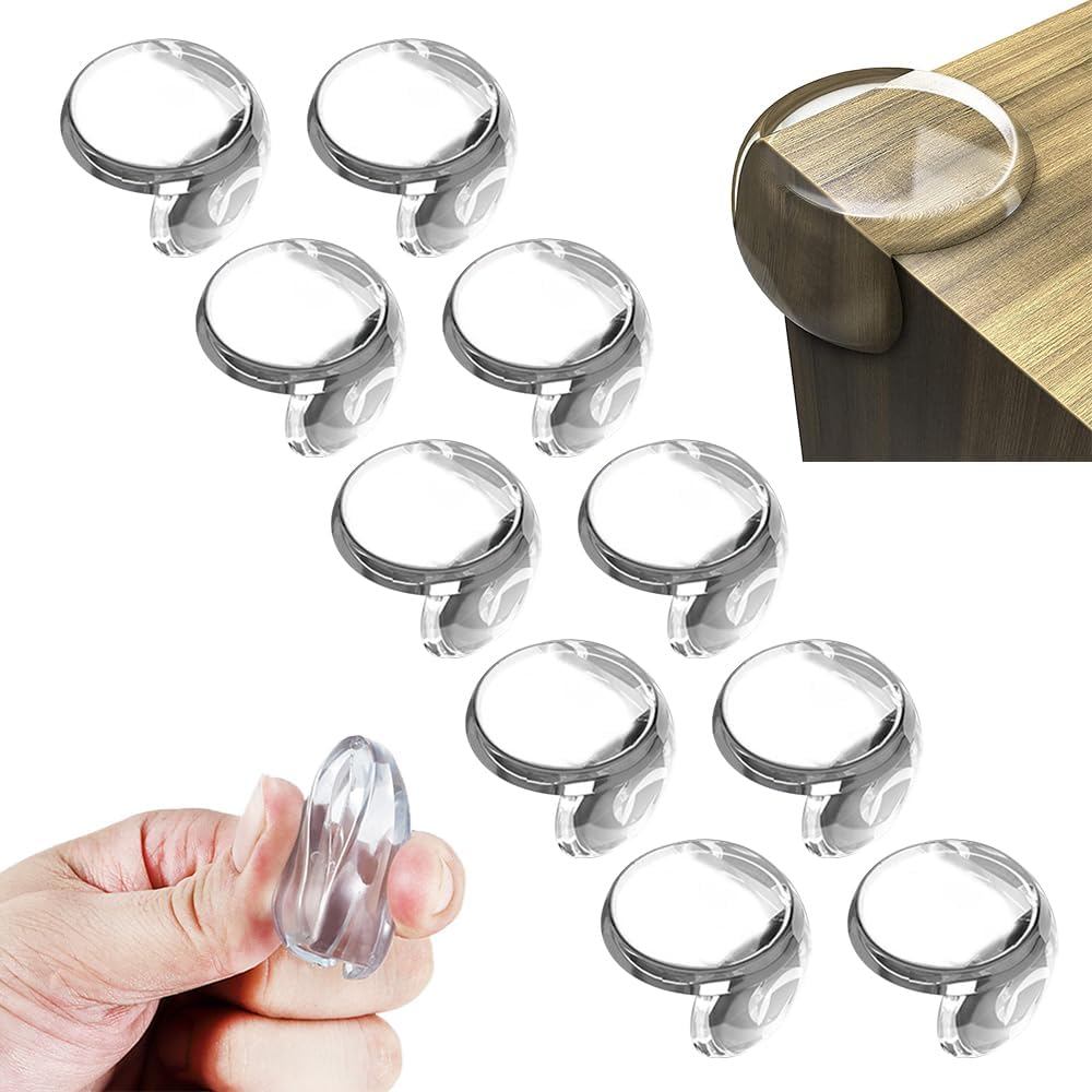 ซิลิโคนกันมุมโต๊ะใส 10 ชิ้น Baby Corner Protector นุ่มยืดหยุ่น ติดง่าย สำหรับโต๊ะ ตู้ กระจก เฟอร์นิเจอร์