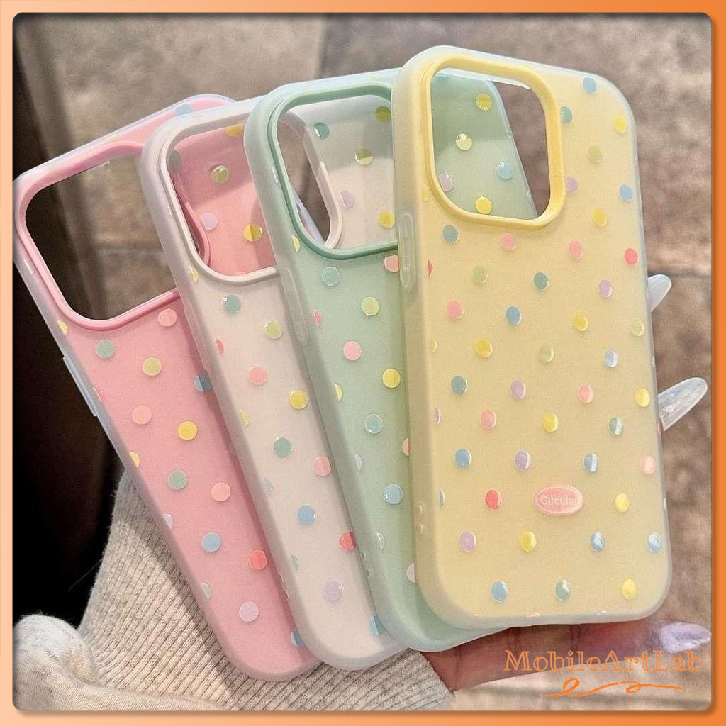 จุดสีเคสโทรศัพท์สําหรับ สำหรับ iPhone 11ProMax 12Pro 13 14 15Pro Max 16Plus 13  16Pro เคส หญิงคนรักเพื่อนฝาครอบโทรศัพท์