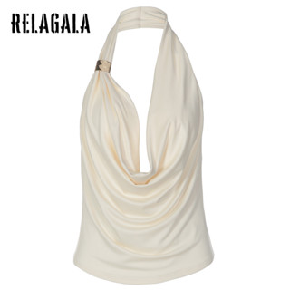 RELAGALA เสื้อชั้นในสตรีผู้หญิง 2026 ใหม่สีทึบเซ็กซี่เปลือยแ…