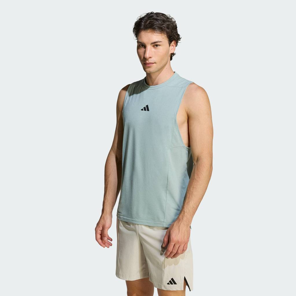 adidas Gym & Training เสื้อกล้ามออกกำลังกาย Designed for Training ผู้ชาย สีเขียว KA7318